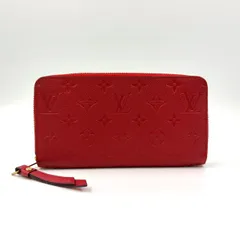 LOUIS VUITTON ジッピーウォレット モノグラムアンプラント モノグラムアンプラント レザー レッド 長財布 ゴールド M63691