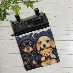 ダックス　スマホポーチ　ハンドメイド