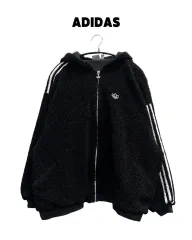 アディダス ファイヤーバード ボア フリース ジャケット ブラック