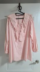 新品フリル ビック襟 ミニワンピース シャツ (55-99)