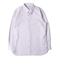 【美品】HERMES エルメス シャツ ライトパープル サイズ:記載なし(L位) | オーバーメイド品 セリエボタン バーズアイ ボタンダウンシャツ | フランス製 | トップス カジュアルシャツ 長袖【メンズ】【中古】