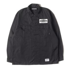 NEIGHBORHOOD 長袖シャツ ブラック 新品未使用】NEIGHBORHOOD ブラック M 長袖アウターシャツ - メルカリ