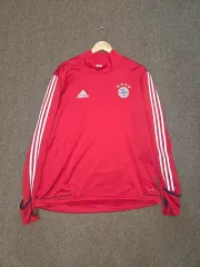 adidas バイエルン・ミュンヘン 長袖 ウォームアップ ジャージ レッド