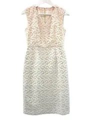 グレースコンチネンタル GRACE CONTINENTAL フラワーグラデプリント ワンピース ピンク ブルー 36 刺繍 ノースリーブ ドレス 結婚式 お呼ばれ オケージョン