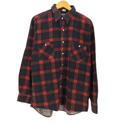 ユーズドフルギ USED古着  AMERICAN EDITION 90s USA製 チェック プリント ネルシャツ メンズ import：L 