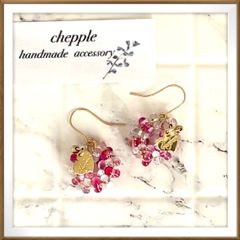 No.1643 ファルファーレのピアス チェコビーズのピアス ハンドメイド