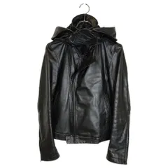 THE TWELVE ザトゥエルブ 牛革 フード付き  レザージャケット WLE-3502 46 ブラック