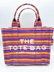 MARCJACOBS/マークジェイコブス 2WAY トートバッグ ショルダーバッグ ミニトート コットンキャンバス ストライプ マルチカラー ボーダー H055M06PF22 ES001