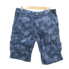 トミーヒルフィガー TOMMY HILFIGER ショートパンツ ハーフパンツ 短パン カーゴパンツ 32 紺 ネイビー 迷彩柄 カモフラ柄 /HO53 ■GY58