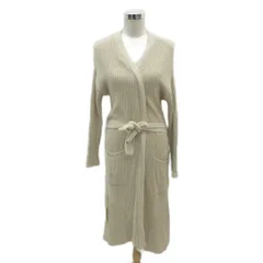 チャオパニック ティピー CIAOPANIC TYPY ニットカーディガン ロング丈 リボンベルト付き ONE ベージュ /HO55 ■GY58