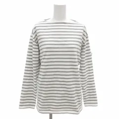 セントジェームス SAINT JAMES カットソー I44 グレー 白 ホワイト ボーダー柄 ボートネック 長袖 /NL ■GY61