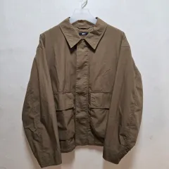 UNIQLO U コットン ショートブルゾン ブラウン