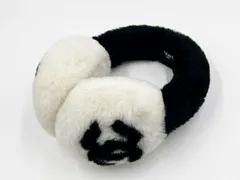 CHANEL シャネル 2025/26年 ココ ネージュ コレクション イヤーマフ 耳当て シアリング ラムスキン エクリュ ブラック AAB261-B21473-U2759 新品同様