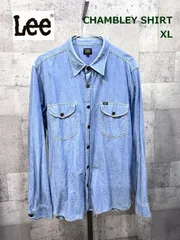 Lee 長袖シャンブレーシャツ XL ネコメ マチ付き リー ワークシャツ A00110