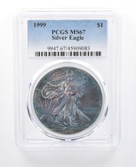 緊急生産 2021 PCGS MS70 シルバーイーグル T1 - メルカリ