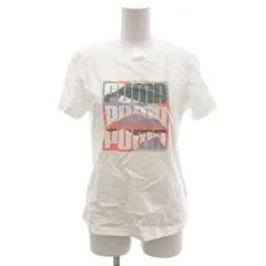 プーマ PUMA タグ付き Tシャツ M 白 ホワイト 半袖 ロゴプリント クルーネック /SJ ■GY58