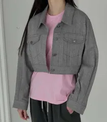 デニム クロップド ジャケット (カラー 2種から 1つ 택)