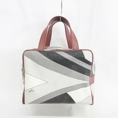 エミリオプッチ EMILIO PUCCI バッグ ハンドバッグ ミニトートバッグ ミニボストンバッグ プッチ柄 グレー ブラック アイボリー ブラウン 黒 茶 ☆AA★のサムネイル
