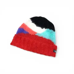 モヘアビーニー ニットキャップ ニット帽 赤