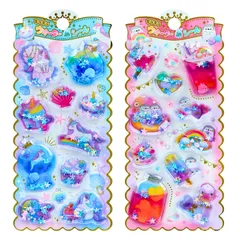 ウォーターシール　キラキラウォーターシール　ペンギン　ユニコーン