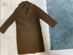 66-77可能) ウール100% common grey カーキブラウン ロングコート