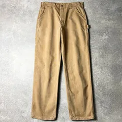 90s USA製 Carhartt コットン ダック ペインター パンツ 36 34 / 90年代 アメリカ製 オールド カーハート ブラウン 茶色 ワーク