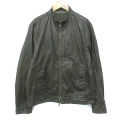 コムサイズム COMME CA ISM ブルゾンジャケット ミドル丈 スタンドカラー ダブルジップ M カーキ /FF1