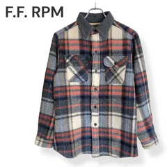 45rpm F.F.RPM フォーティーファイブアールピーエム チェック柄 ウール シャツ ジャケット メンズ Sサイズ相当 グレー×マルチカラー 長袖 日本製 上質素材 ヴィンテージ CPOジャケット フランネル 厚手 アメカジ カジュアル  934KZ