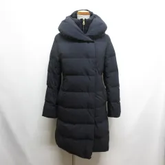 プラステ PLST 2wayネック ロング ダウン コート S ネイビー 12-8409005 アウター