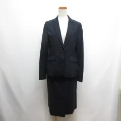 グリーンレーベルリラクシング ユナイテッドアローズ green label relaxing 美品 カチリラ テーラード ジャケット スカート スーツ セットアップ 36/38 濃紺 ネイビー 裏地付き