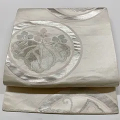 ［6835］袋帯 桐丸文様 銀糸 六通 正絹 着物 フォーマル