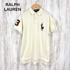 Polo by Ralph Lauren ポロバイラルフローレン カラー ビッグポニー 刺繍 ナンバリング 鹿の子 半袖 ポロシャツ メンズ トップス ホワイト