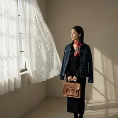 237 Saint Laurent イヴサンローラン 大判ハンカチ スカーフ 67cm 赤 ドット柄 YSLロゴ