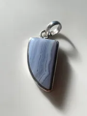 Vintage Mexico Blue agate ペンダントトップ