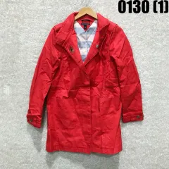 Tommy Hilfiger レディース レッド トレンチコート s