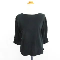 ロペピクニック ROPE Picnic カットソー 七分袖 ラウンドネック コットン 38 ブラック ※EKM