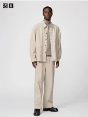 ユニクロ ワイドフィットカラー ジーン ナチュラル 31