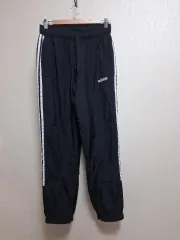 日本版 adidas アディダス 黒 ウィンドブレーカー トラックパンツ 裏地U レディース 28まで 表記L