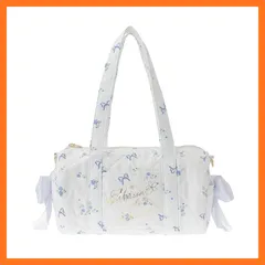 【新品】 [メゾン ド フルール] トートバッグ フラワーリボンプリント2Wayボストンバッグ レディース ラベンダー 1