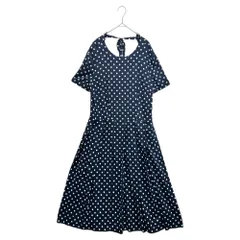 COMME des GARCONS COMME des GARCONS(コムデギャルソンコムデギャルソン) 14SS Polka Dot Apron Dress ドット柄 エプロン ワンピース RM-O023 M ネイビー×ホワイト AD2013