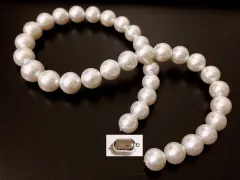 Wセール！タイムセール＆【３０００円クーポン付】照り巻きの綺麗な大人感覚の　ビックサイズの南洋湖水パールネックレス１１ｍｍ－１4ｍｍ前後