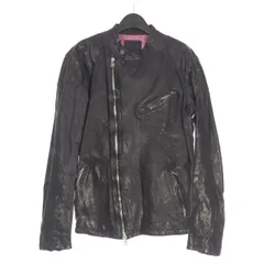 イサムカタヤマバックラッシュ ISAMU KATAYAMA BACKLASH フレンチショルダー製品染め レザージャケット ブルゾン 長袖 L ディープブルー 青 1842-01のサムネイル