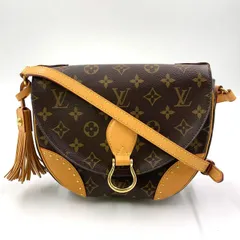 LOUIS VUITTON サンクルー モノグラム モノグラム レザー×PVC ブラウン ショルダーバッグ ゴールド M41481