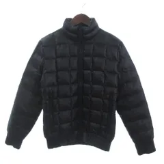 フレッドペリー FRED PERRY ダウンジャケット スタンドカラー ナイロン ジップアップ ロゴ刺繡 F2100 黒 ブラック M