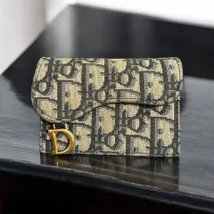 ディオール 正規品 サドル オブリーク ジャカード カードウォレット 出品