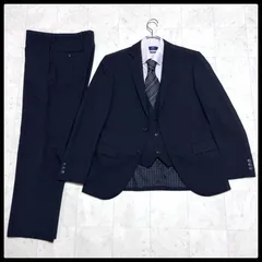 3ピース ピンキーウォルマン セットアップ スーツ A4 黒 ストライプ