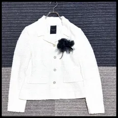 DAMA collection 極美品 ラメツイードジャケット 白 9AR