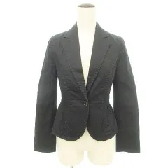 リフレクト Reflect 美品 ジャケット 羽織 日本製 7 約S～Mサイズ 黒 ブラック ■TC