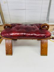 美品 VINCENT ヴィンセント ロングスツール 本革 英国ヴィンテージ
