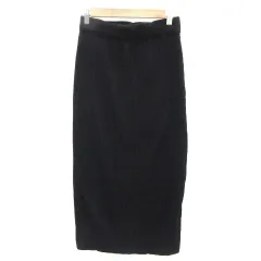 ニコアンド Niko and.. ニットタイトスカート ロング丈 マキシ丈 M ブラック 黒 /YM13